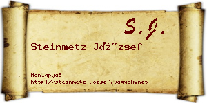 Steinmetz József névjegykártya