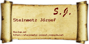 Steinmetz József névjegykártya